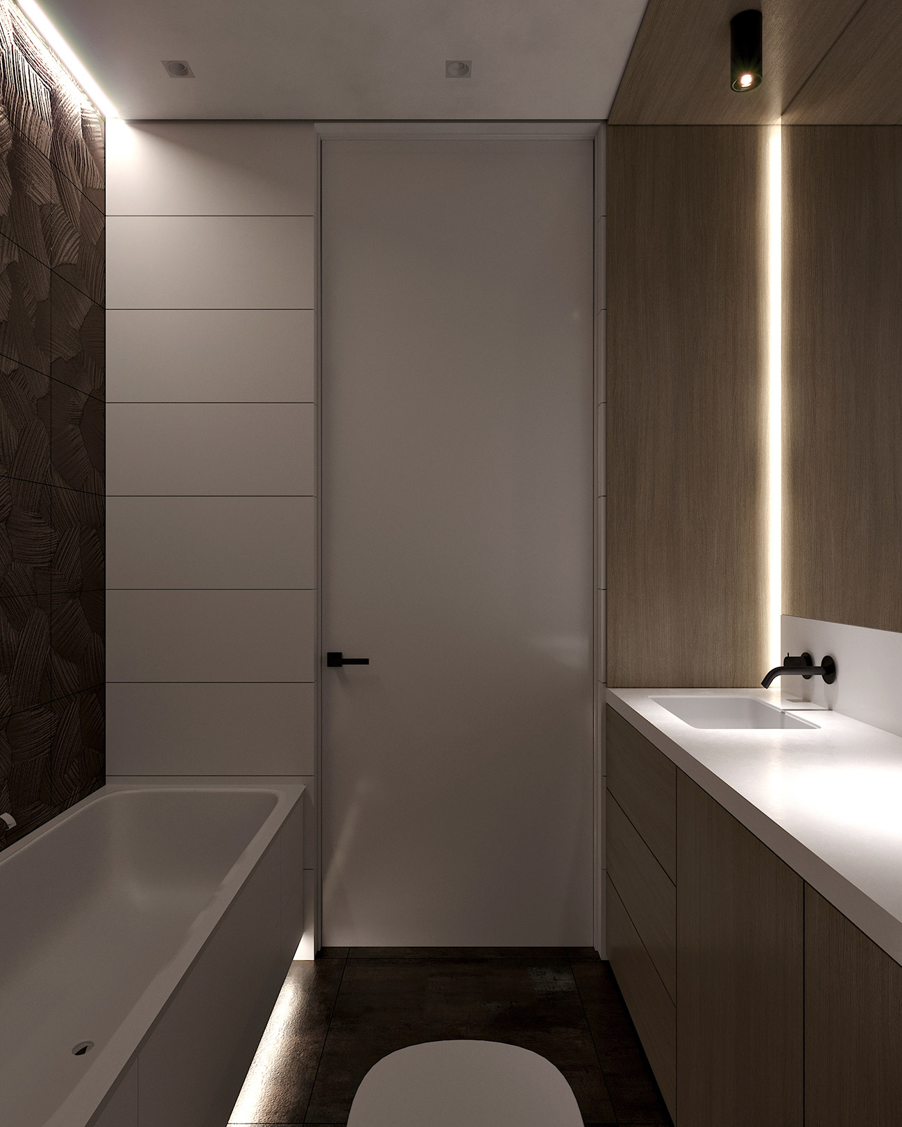 Дизайн квартиры в ЖК Парк авеню - Мастер ванная