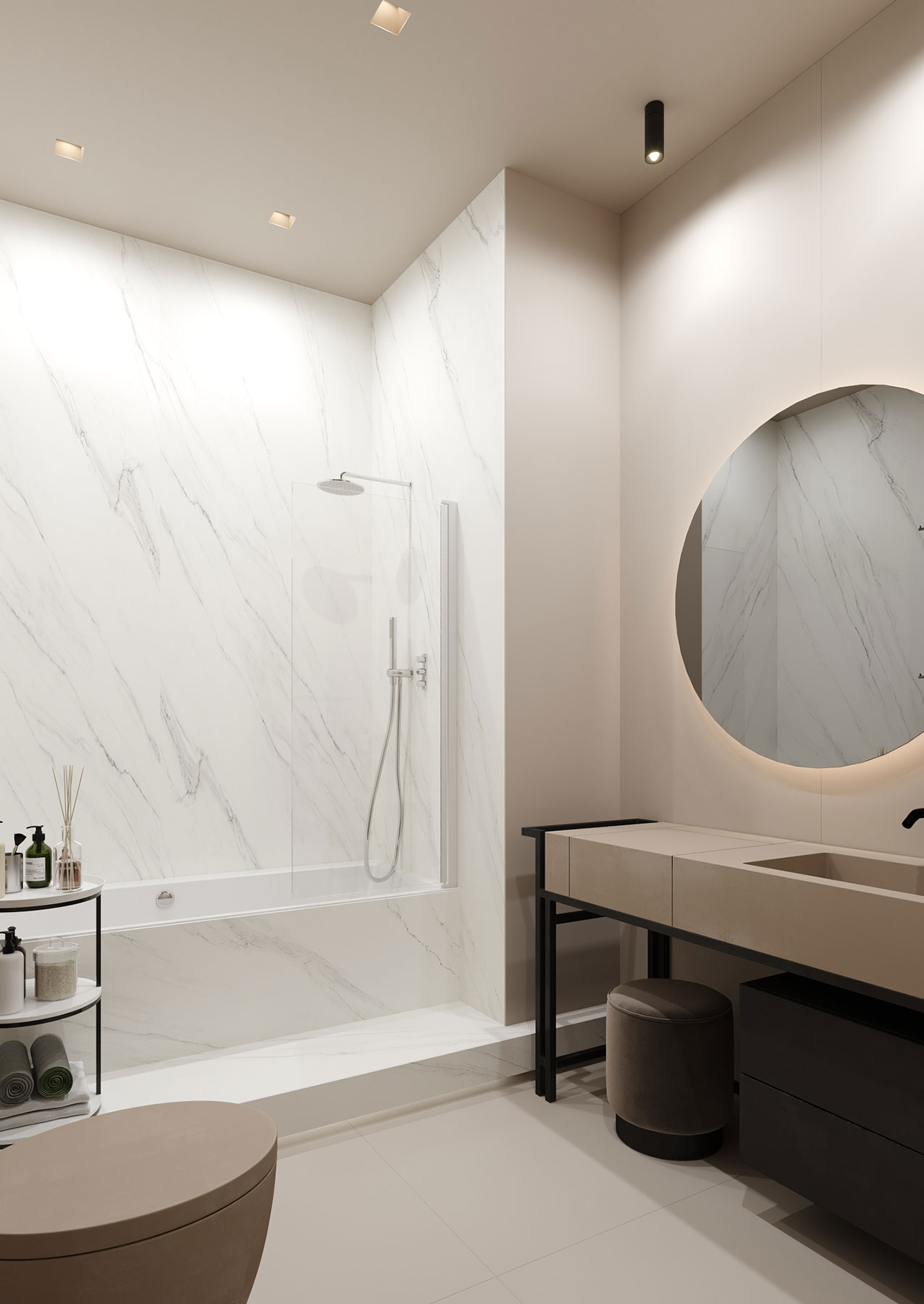 Дизайн квартиры в ЖК Rey Residence — Ванная