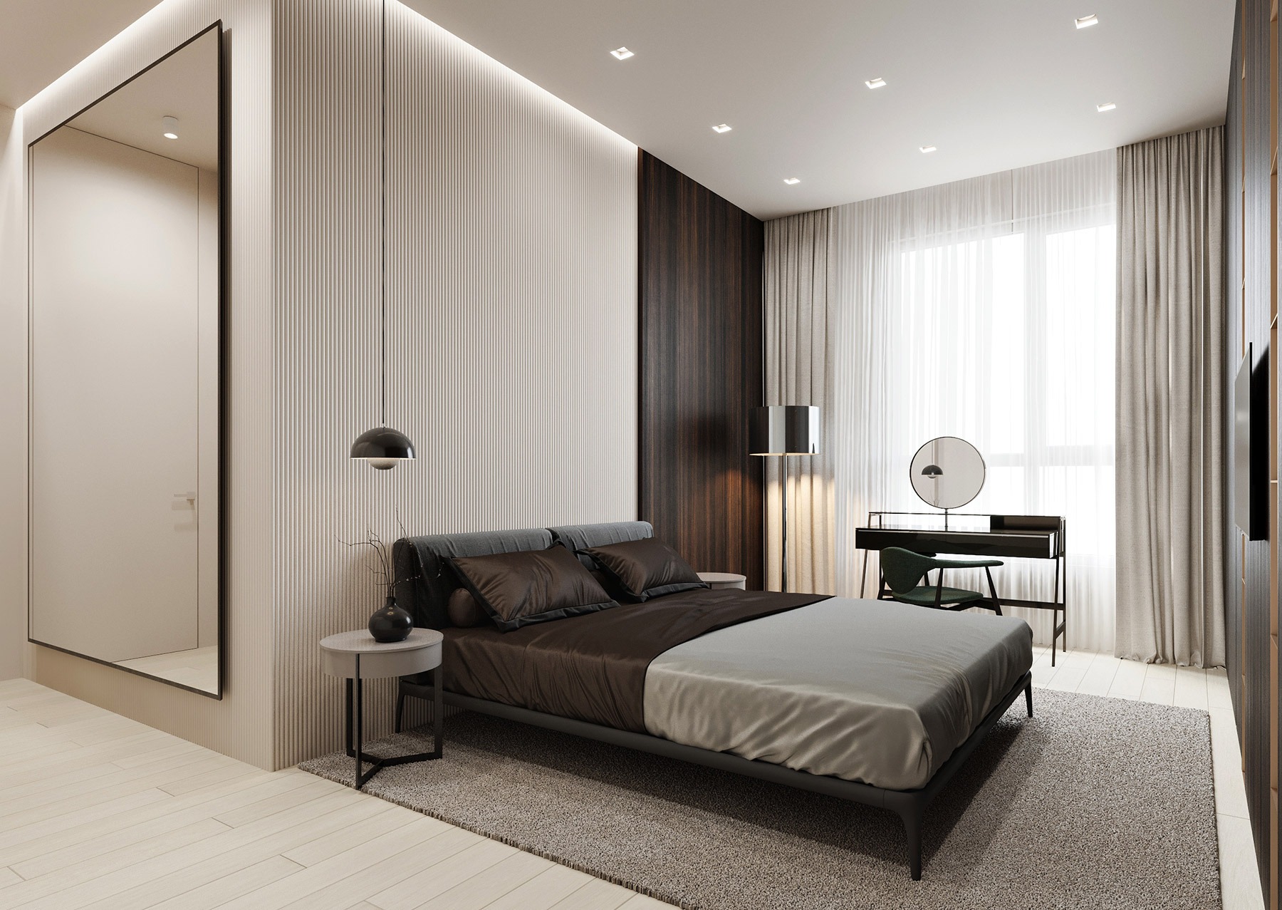 Дизайн квартиры в ЖК Rey Residence — Спальная