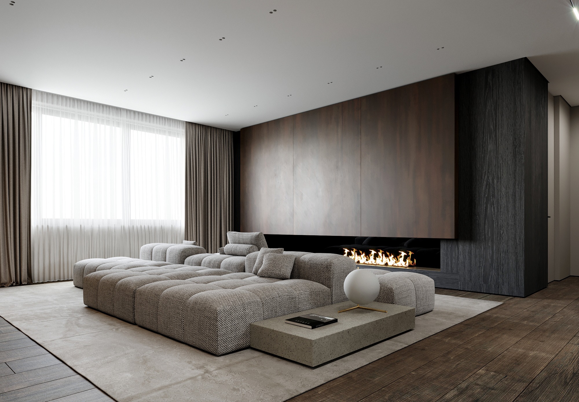 Modern interior design — Современный дизайн квартиры в ЖК Хайвилл